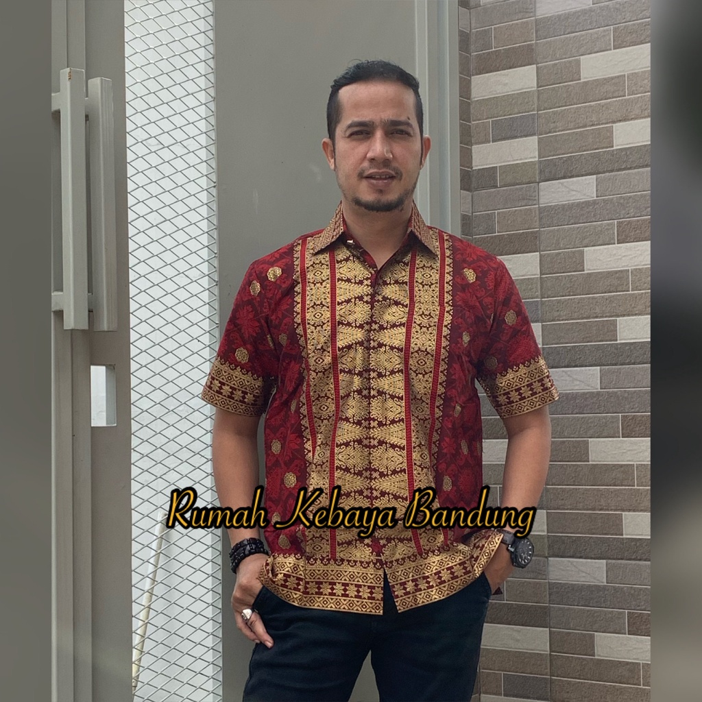 KEMEJA ANISA SONGKET UNTUK COUPLE SETELAN KURUNG ANISA BATIK JUPRI BATIK SONGKET RUMAH KEBAYA BANDUNG RUMAH SONGKET BANDUNG