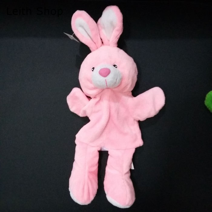 Boneka Tangan Kelinci Pink Rabbit Hand Puppet Handpuppet Roleplay Anak