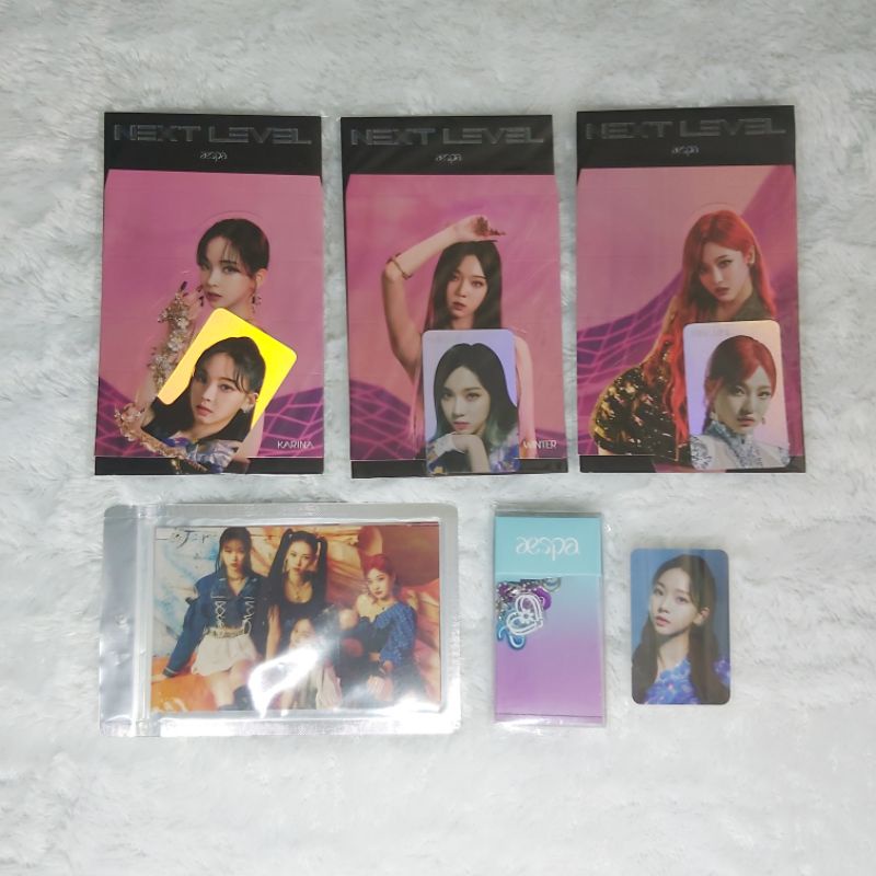 Ready Stock Aespa Next LeveL NL MD Hologram Holo Standee Photocard PC Set Acrylic Keyring Charm Kari
