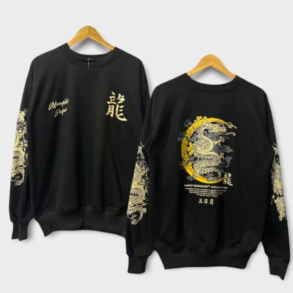 Sweater Crewneck Memphis Gambar Belakang NAGA / Crewneck Mimphies / Sweater Mimphies Naga / Cod