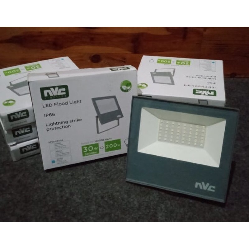 LAMPU SOROT / FLOOD LIGHT NVC LED 30W NFDLED256 PUTIH