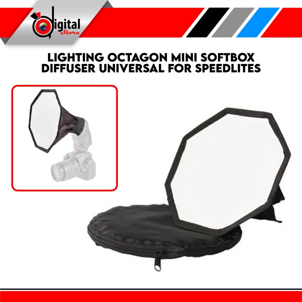 Lighting Octagon Mini Softbox Diffuser Universal for Speedlites  - Flash Diffuser Mini Softbox
