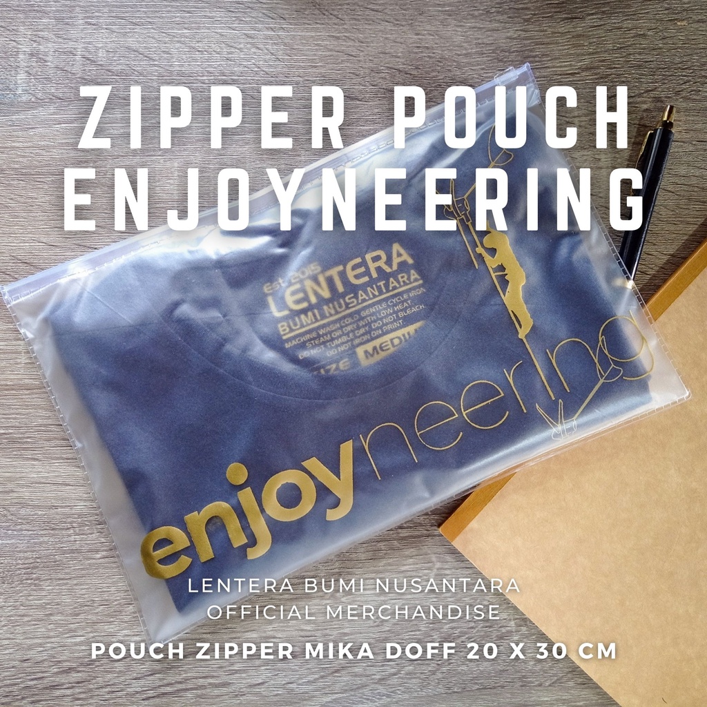 

ZIPPER POUCH ZIPLOCK 'LENTERA BUMI' MERCH B5 20 x 30 cm | Storage Bag | Mika PVC Doff Transparan