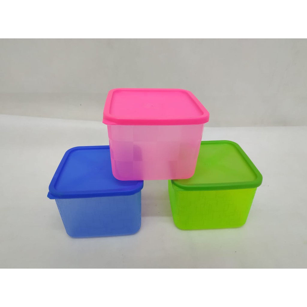 Toples Kue Kering Serbaguna Plastik Kotak 12 Cm Isi 1000 ml Kedap Food Safe Bagus Murah - VIDI N1000
