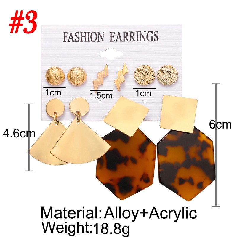 Set Anting Metal Bentuk Hati untuk Hadiah