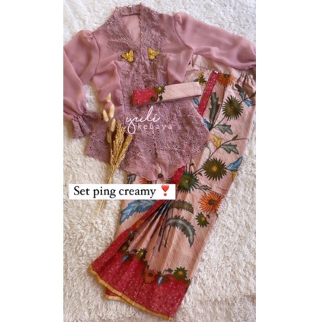 Set Kebaya Bali Jadi Bordir Premium | Kebaya encim couple