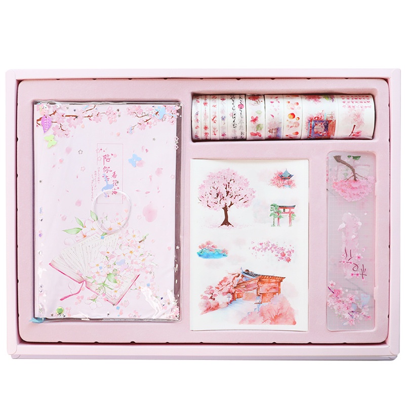 Kreatif Cherry Blossom Buku Hadiah Hadiah Set Konstelasi Mahasiswa Notebook Hadiah Buku Diary Notepad