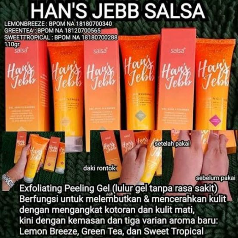 SALSA HANSJEBB HANS JEBB PEELING GEL PERONTOK DAKI PEMUTIH BADAN PALING AMPUH