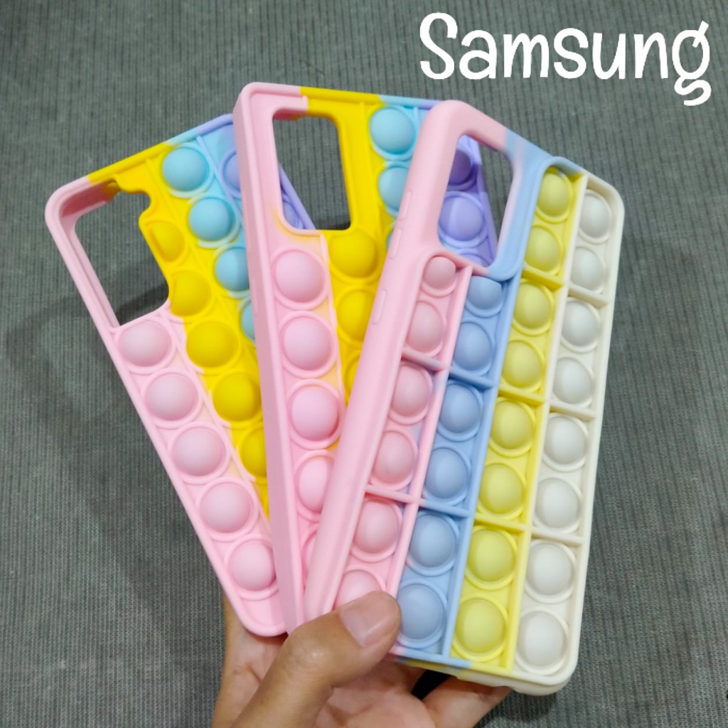 Silikon 3D Pop It SAMSUNG A32 4G 5G S21 S20 NOTE 20 ULTRA A02 A03 Core A12 A52 A50 A50s A30s Grand P