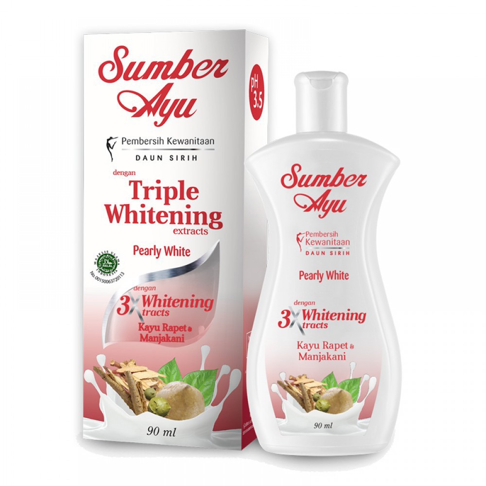 Sumber Ayu Pearly White Triple Whitening Extracts Sabun Pembersih Kewanitaan
