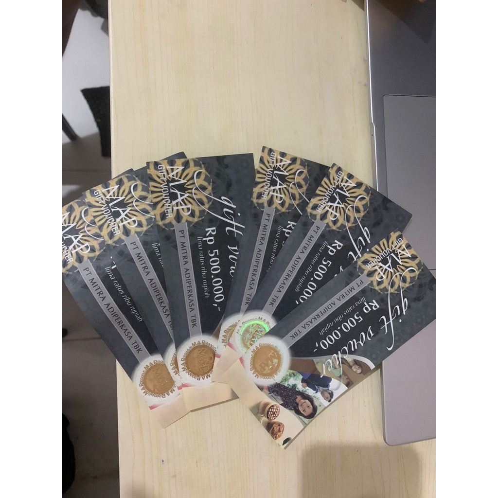Voucher MAP pecahan 500rb Qty 6 lembar