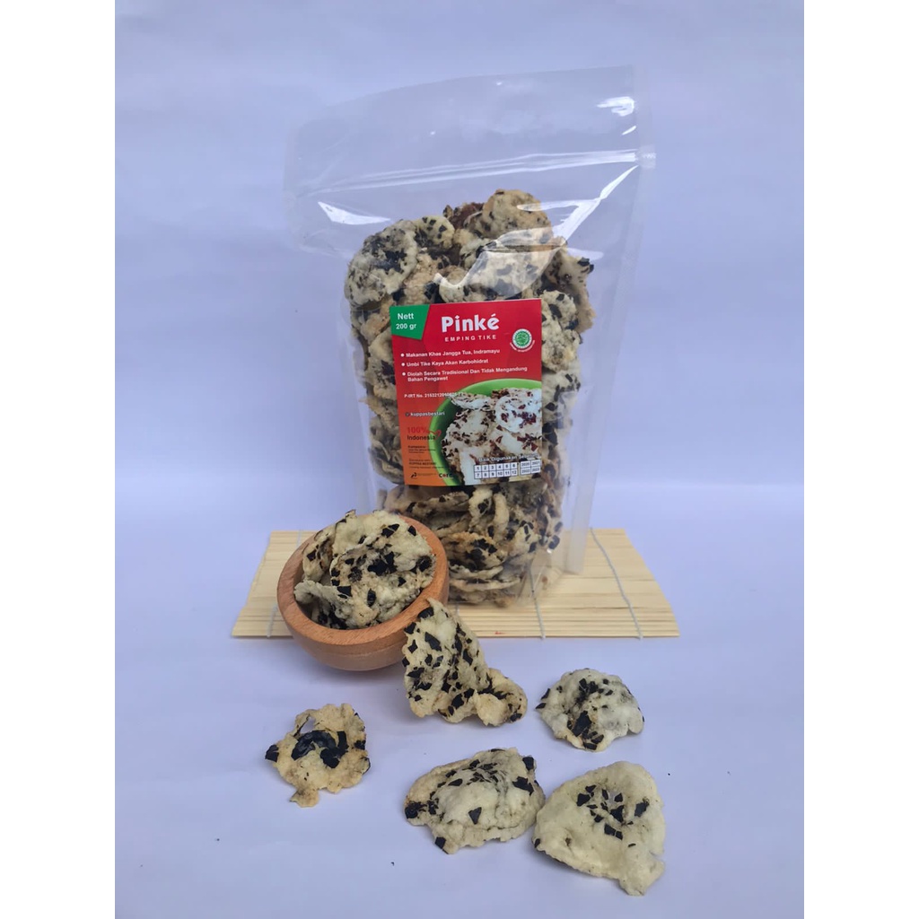 

[FREE GIFT]Keripik Tike ORIGINAL, PEDAS, PEDAS DAUN JERUK 200gr khas Indramayu