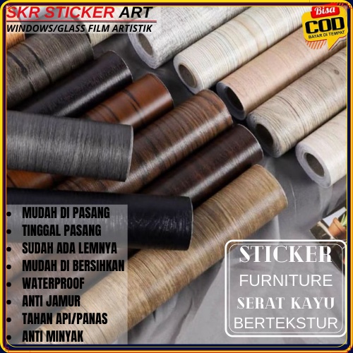 Stiker Motif dan Serat Kayu /Sticker Wallpaper lantai / Dinding /Meja/Lemari/stiker Lantai Keramik M