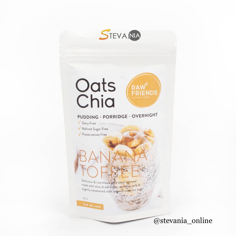 

RAW FRIENDS OAT CHIA BANANA TOFFEE 85GR 100% ORIGINAL PRODUCT