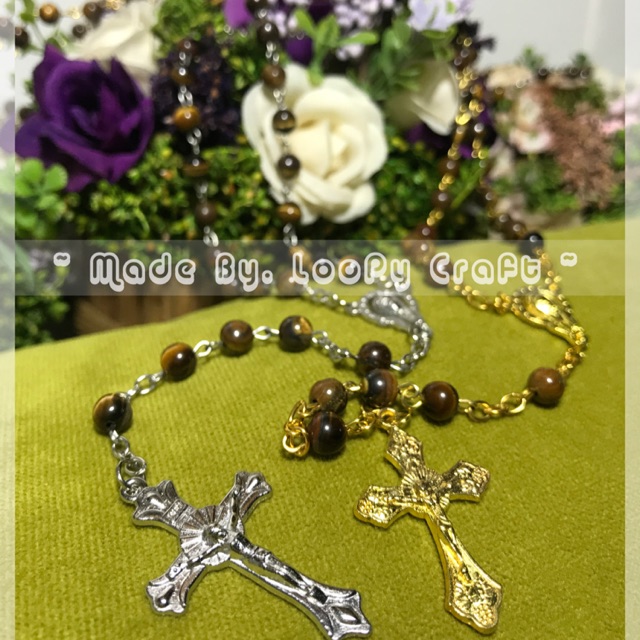 Rosario Batu Natural Tiger Eye 6mm