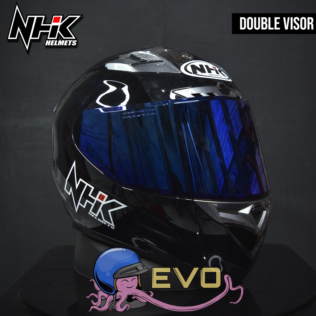 HELM NHK RX9 BLACK GLOSSY VISOR IRIDIUM