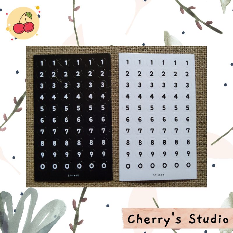 

Sticker Aesthetic Angka Ver. 1 / Sticker Scrapbook / Sticker Journal