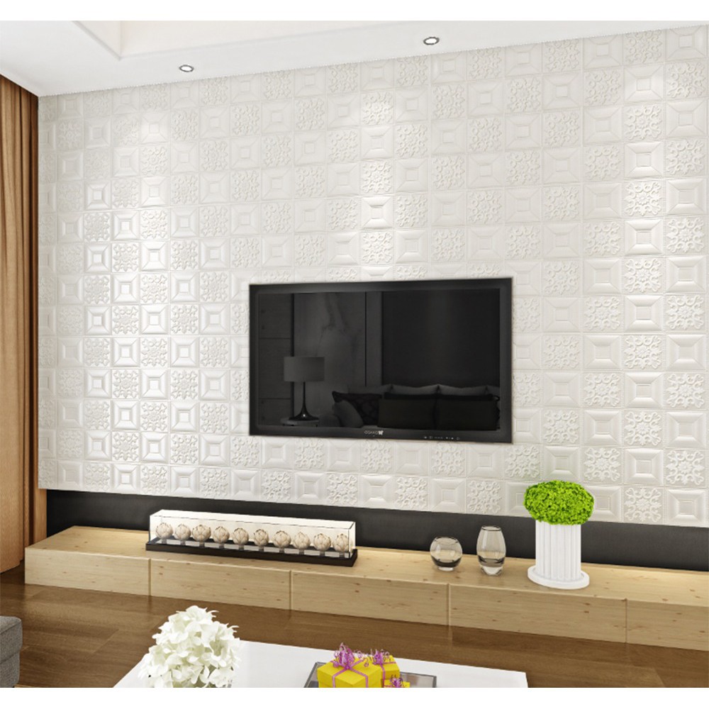 TERMURAH!!! WALLPAPER 3D FOAM BATIK WALLFOAM BATIK STIKER RANDOM 70CMX70CM