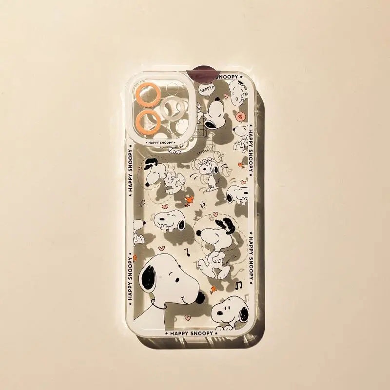 Soft Case Silikon TPU Transparan 13pro 13prm Motif Kartun Lucu Untuk iphone 11 12pro MAX 7p 8p XS MAX Xr