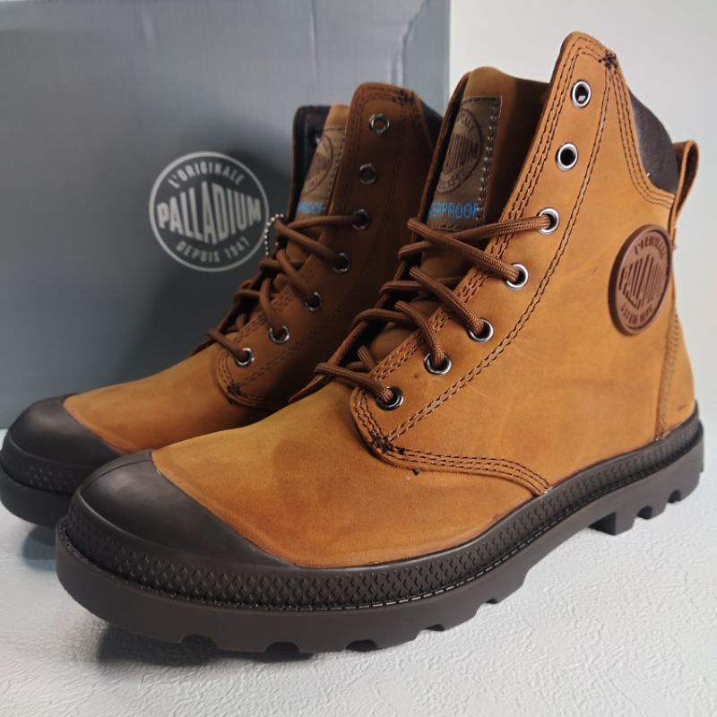 Sepatu Boots Hiking Palladium Pampa Cuff WP Lux Sunrise Coffee