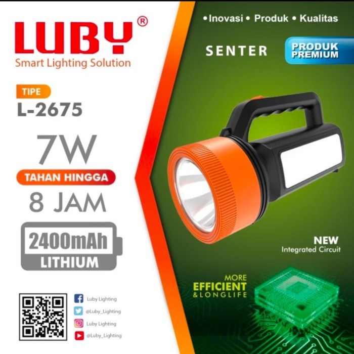 Senter Luby 7 Watt &amp; Emergency Luby L-2675B