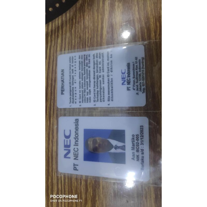 

id card anggota PVC/ member