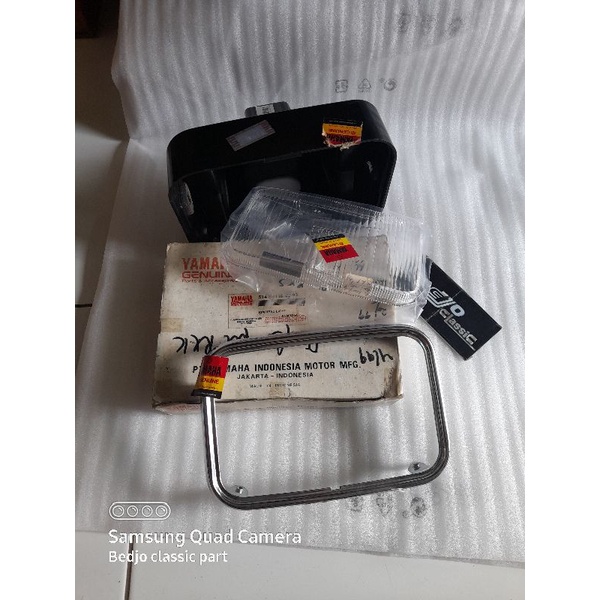 batok cover kaca mika ring lampu depan set YAMAHA RXS RX SPESIAL YT115 YT 115 asli ori original YGP