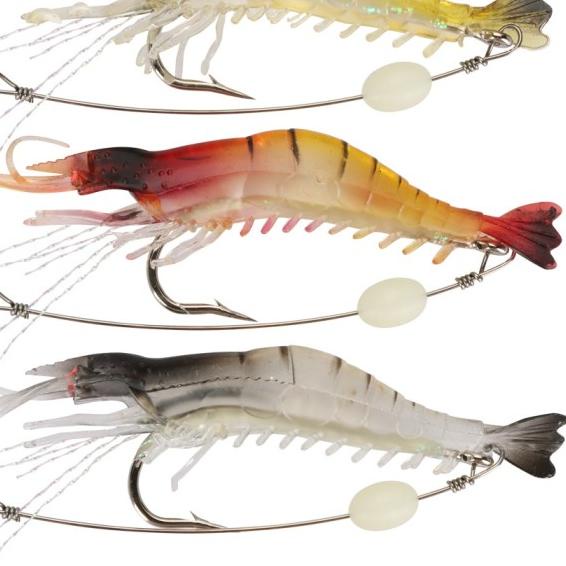 ♠ Umpan Udang luminous shrimp lure soft Umpan Udang Menyala Dalam Gelap - U - TIGA ℮