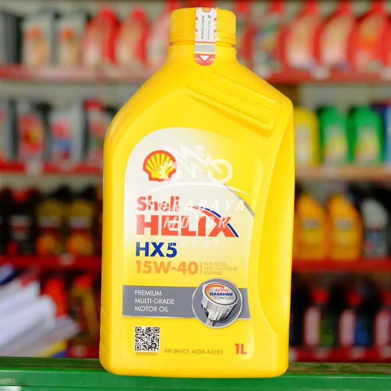 Oli Motor &amp; Mobil Shell Helix HX5 Sae 15W-40 1000ml (1L)