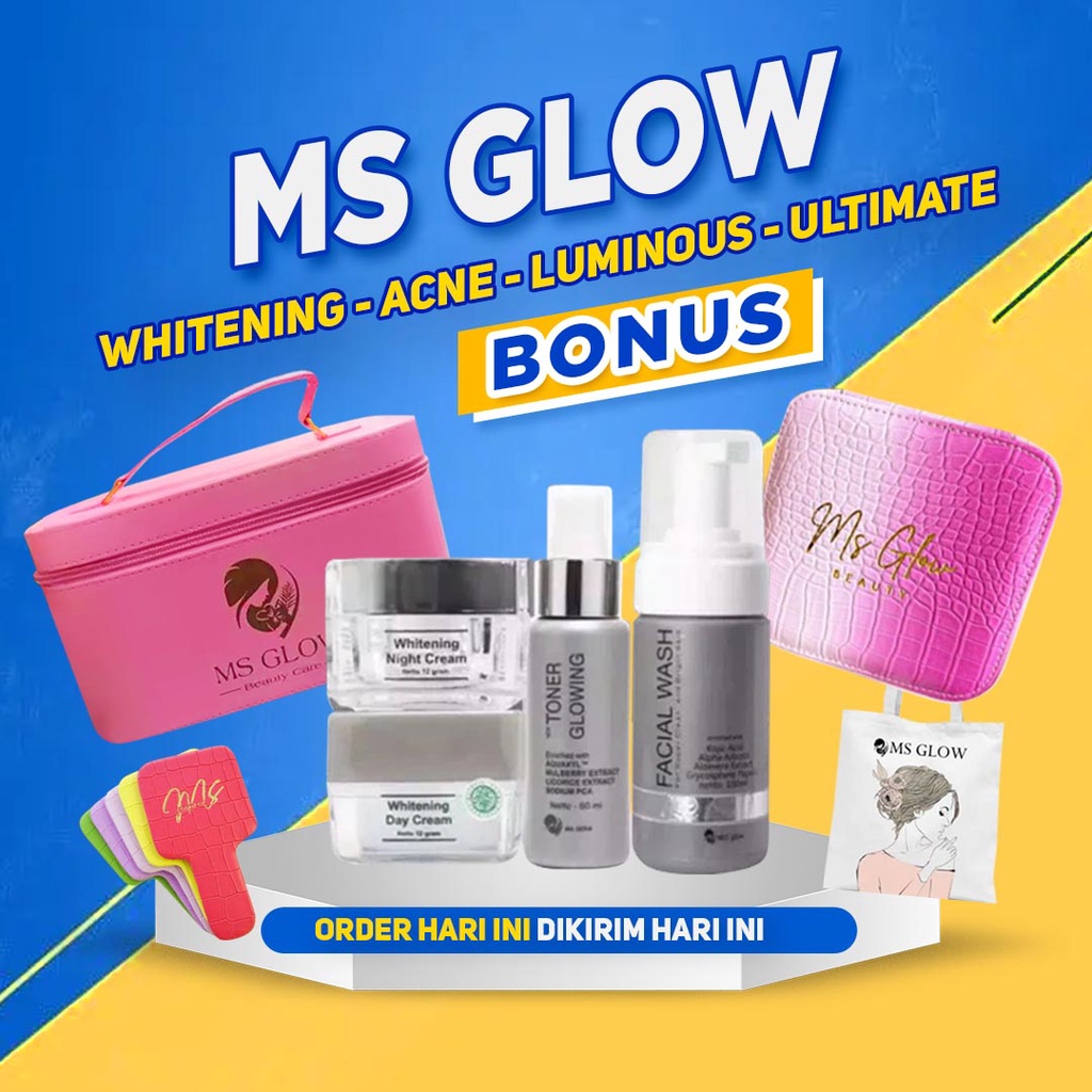 Jual Paket Wajah msglow ms glow whitening / acne / luminous / ultimate/ Paket Ms Glow Original
