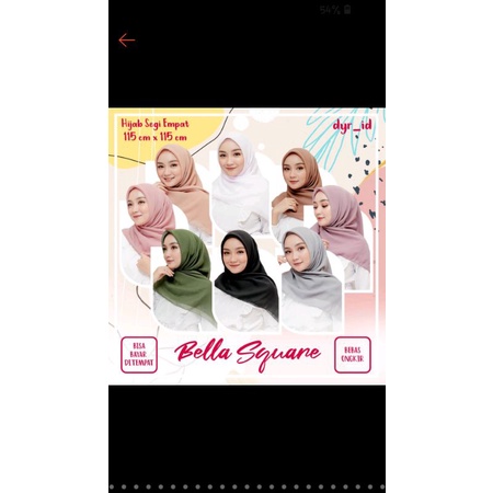 [COD] Bella square 40 warna hijab segiempat
