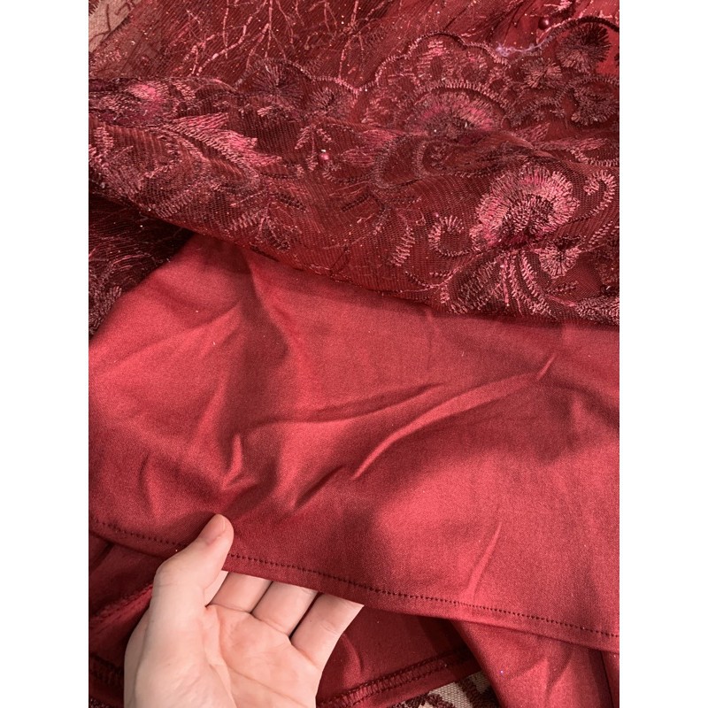 LKJ1920 dress kondangan full brokat free masker F85