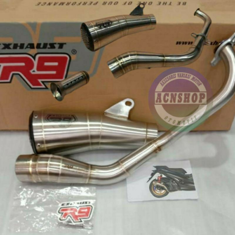 KNALPOT R9 GP. SERIES AEROX 155 -LEXI 125 -NMAX -NEW PCX 150/KNALPOT R9 GP SERIES AEROX 155/NMAX/PCX