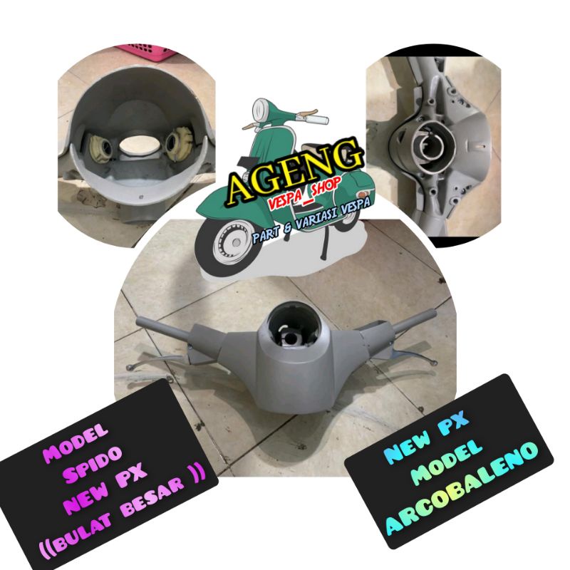 KEPALA VESPA NEW PX SETANG VESPA NEW PX stang Vespa new px arcobaleno
