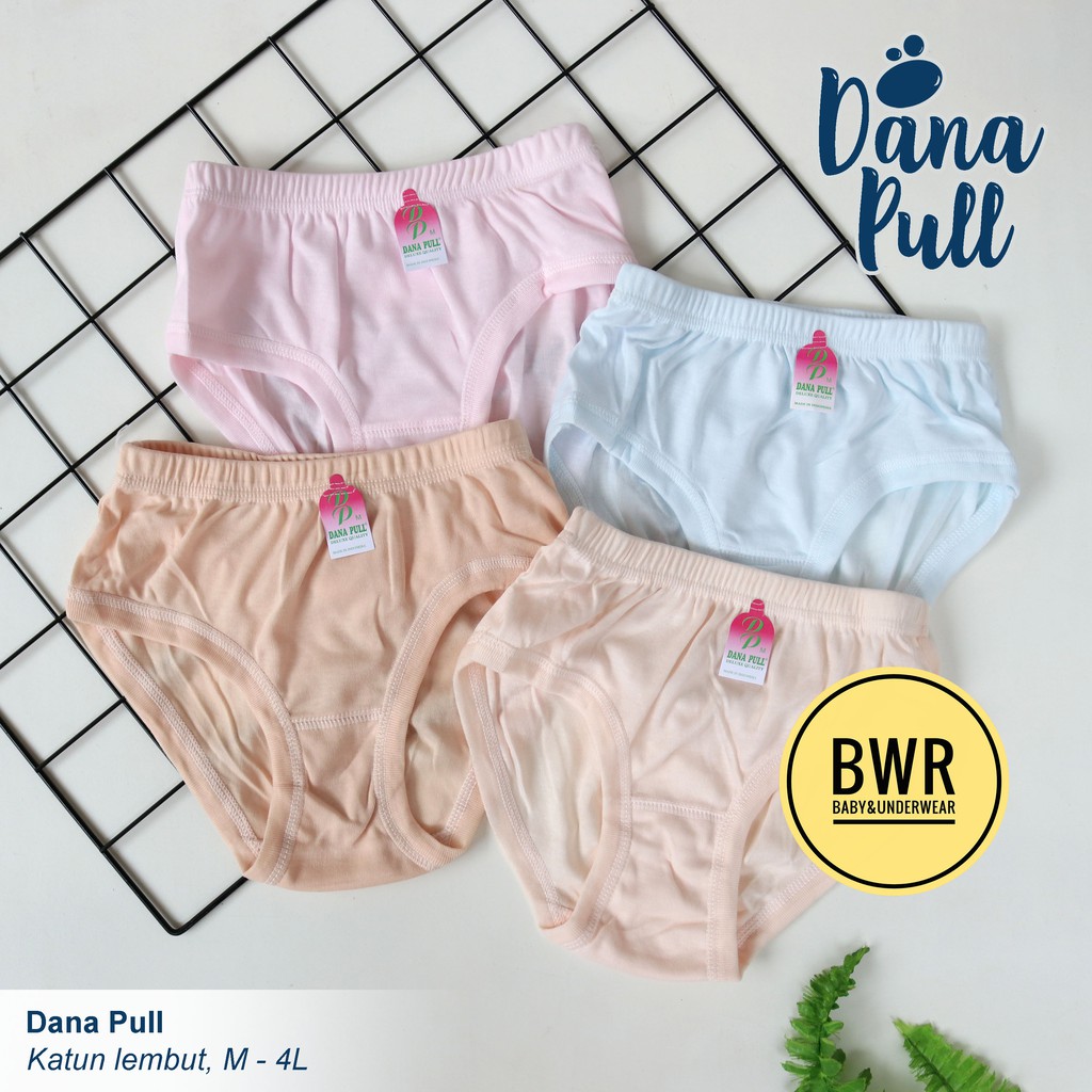 [ 3pc ] Celana Dalam DANAPULL | CD Wanita Dewasa Mama Danapul Katun Karet Kerut - Bwr