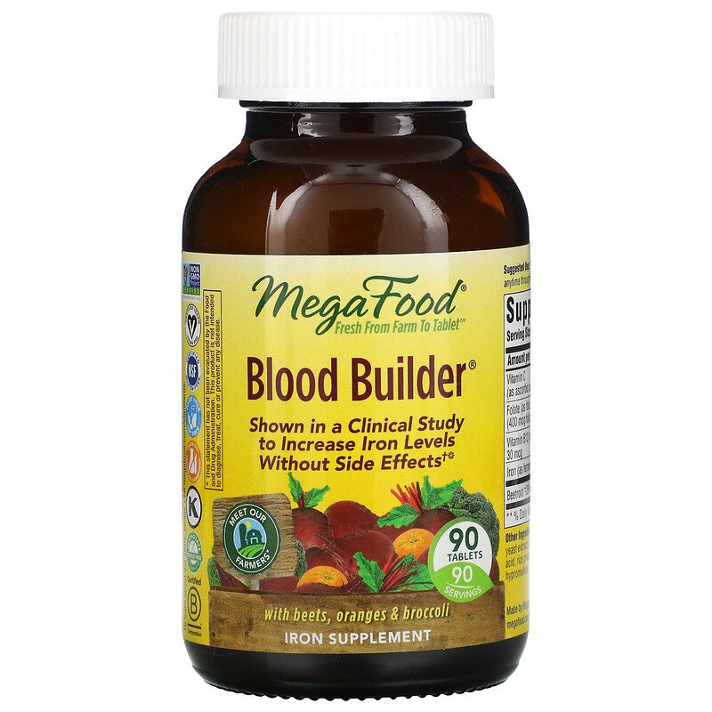 MegaFood Blood Builder 30 60 90 Vegan Tablets