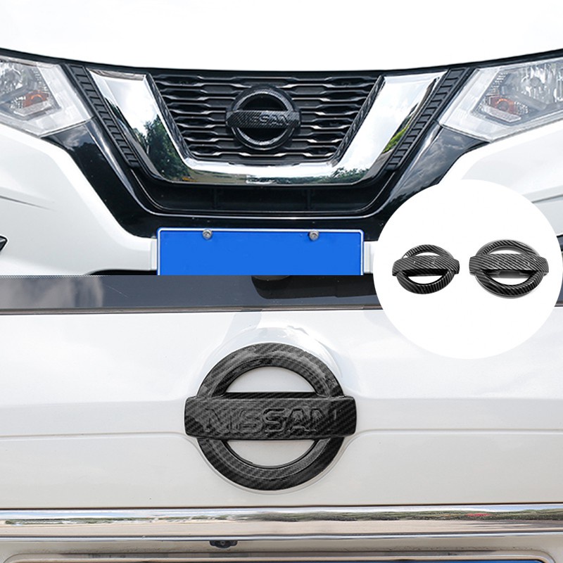 Xuming Untuk Nissan Xtrail 2014 2021 Pola Serat Karbon Depan Logo Cover X Trail Belakang Logo Cover Trim