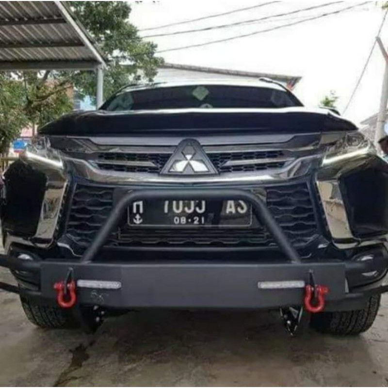 Tanduk bumper pengaman depan mobil all new pajero sport 2016-2020