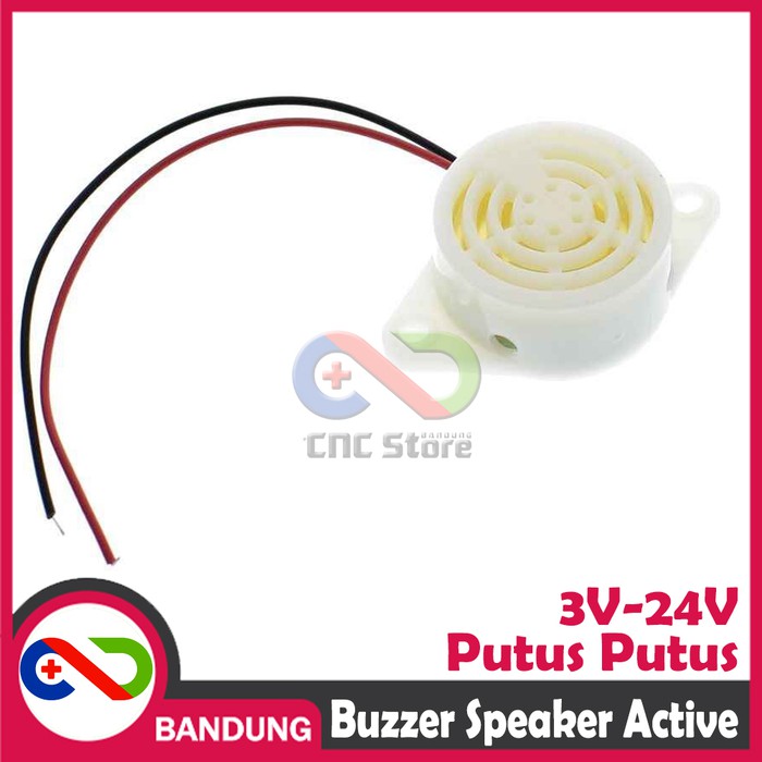 SFM-27 BUZZER SPEAKER ACTIVE PIEZO INTERMITTENT PUTUS 3V-24V