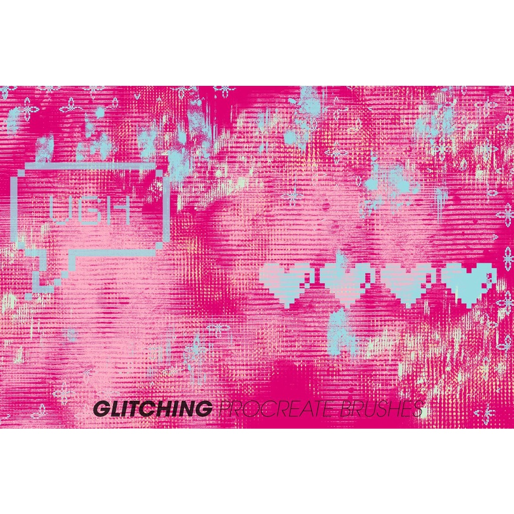 Procreate Brush - 23 Glitching Brushes for Procreate