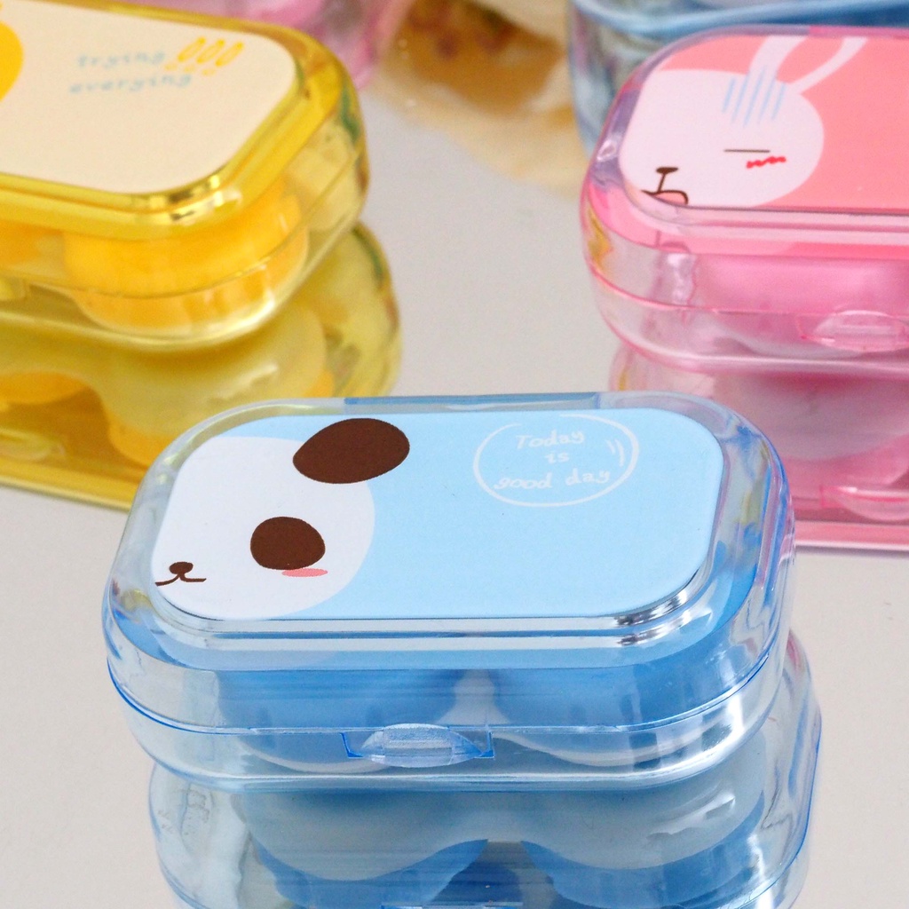 Kotak Tempat Softlens Motif Animal Cute Ada Cermin Softlens Case Travel Kit