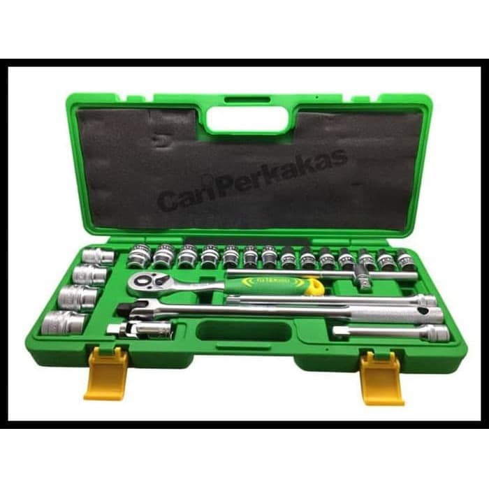 TEKIRO 1/2" KUNCI SOK SET 8 - 32 MM 24 PCS (SEGI 6/12 PT )