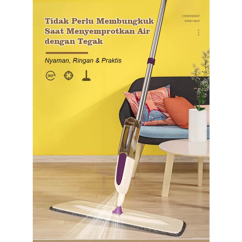 PROMO PSTB-1 Alat Pel Lantai Semprot - WATER SPRAY MOP Pel Semprot Otomatis Pel semprot model terbaru Pel Praktis tanpa ember  Alat Pel Lantai Semprot Otomatis Water Spray Mop Automatic Laris_unik