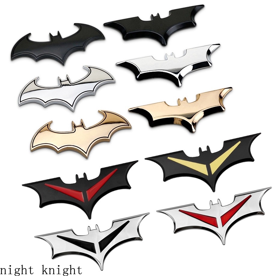 Night knight Stiker Emblem Logo Batman untuk Mobil Volkswagen Suzuki Skoda Lexus Mercedes Benz