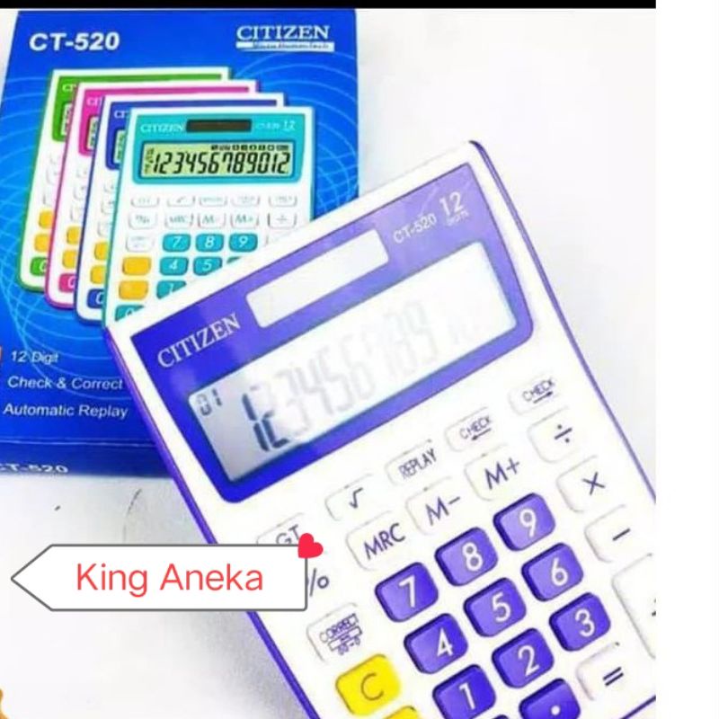 

Kaltulator Citizen 520 Warna Tanggung 12 Digit New Model Bisa Cek Ulang