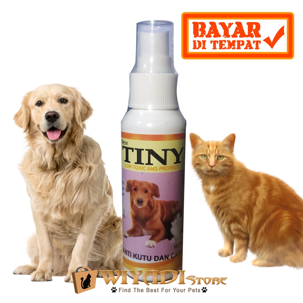 Tiny Spay 120ml Obat Semprot Kutu Caplak Anjing dan Kucing Aman