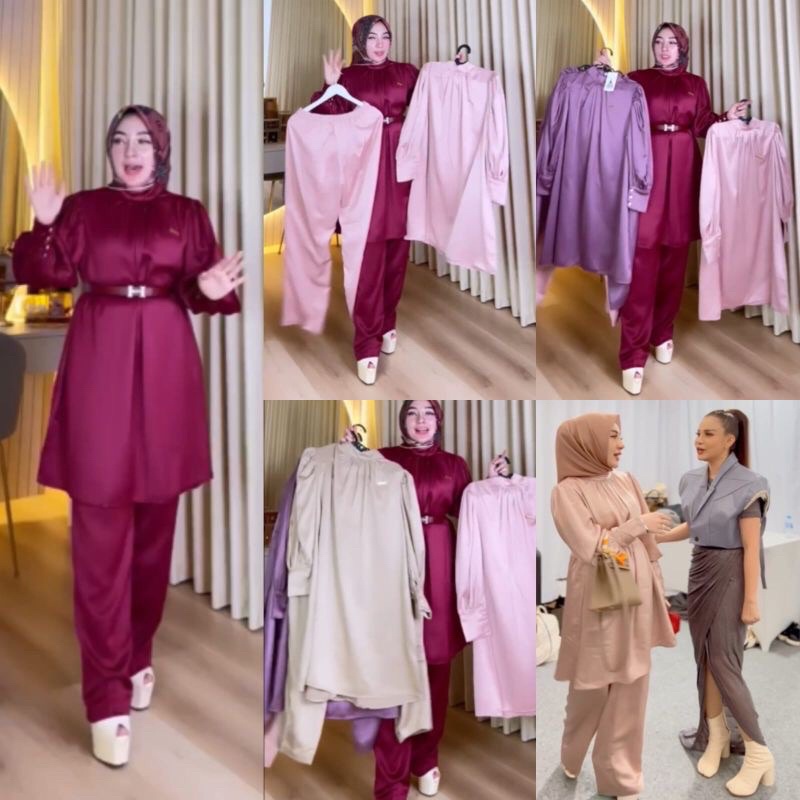 ONE SET SATIN BY SHELLASAUKIA ORIGINAL