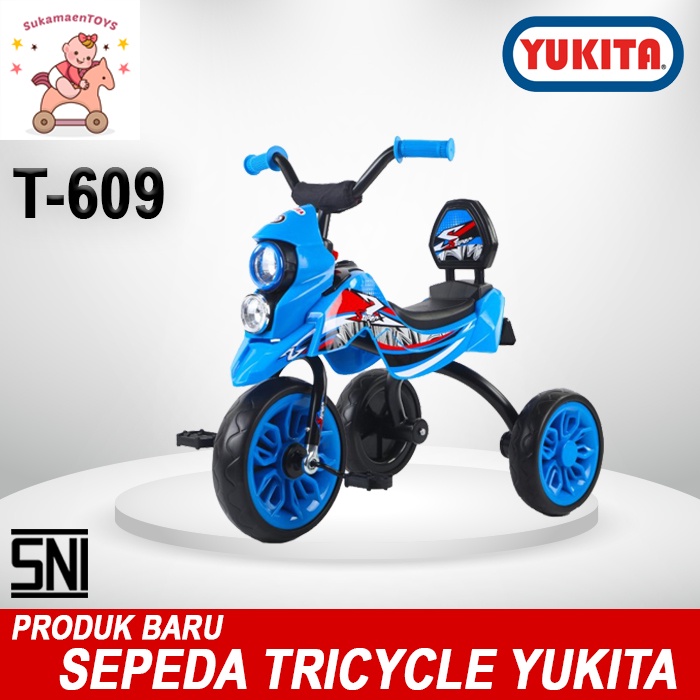 SEPEDA RODA TIGA ANAK VIRAL YUKITA T-609 Tricycle Model Folding At-116 Aviator