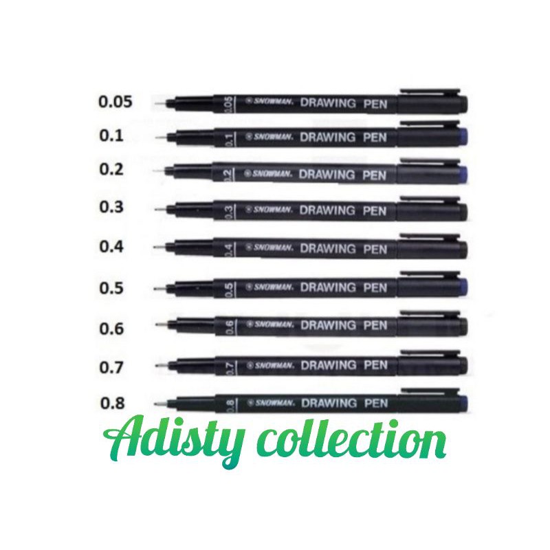 

Drawing Pen / Pulpen Gambar Snowman Satuan