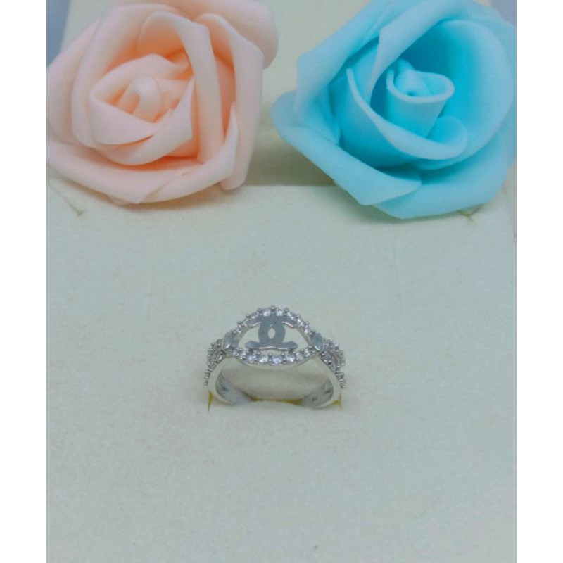 cincin Chanel emas putih kadar 750/18k 2.90gr